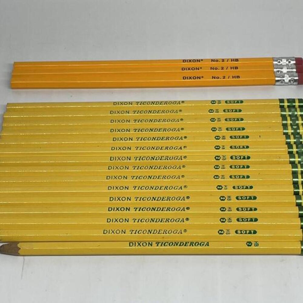 Dixon Ticonderoga‎ HB 2 Soft Pencils LOT Vintage